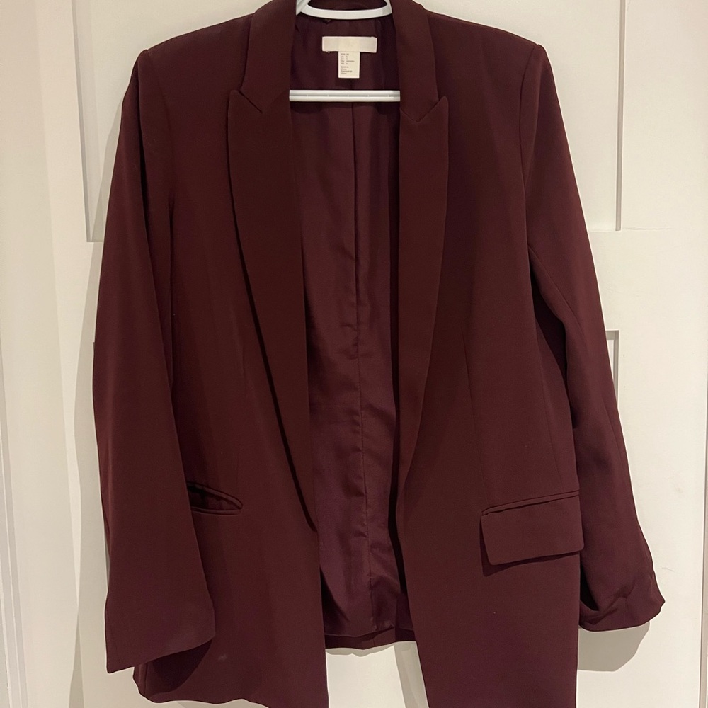 H&M Deep Burgundy Women's Blazer